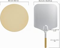 Set de copt pizza din oțel inoxidabil onlyfire, inel pentru pizza pentru grătar tip kettle Weber de 57 cm, pentru grătar cu cărbuni 3
