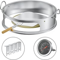 Set de copt pizza din oțel inoxidabil onlyfire, inel pentru pizza pentru grătar tip kettle Weber de 57 cm, pentru grătar cu cărbuni 2