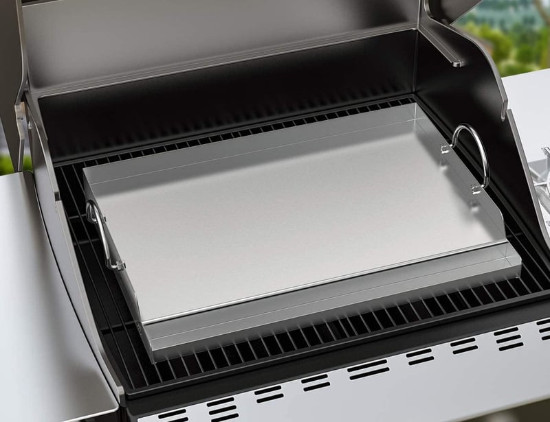 onlyfire Rozsdamentes Acél Plancha Grillezéshez, Grill Lap 62,8x40,6 cm