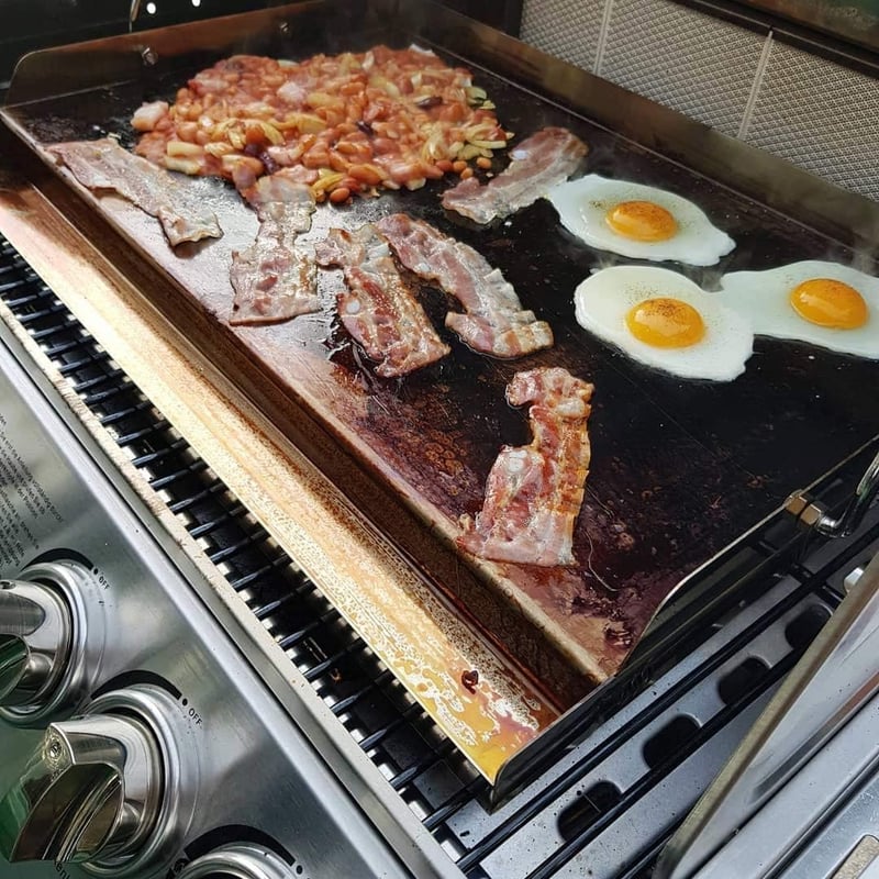 onlyfire Rozsdamentes Acél Plancha Grillezőlap 51x32 cm Gázgrill és Széngrillhez
