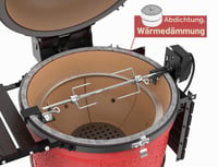 Onlyfire Súprava ražňa z nehrdzavejúcej ocele s elektrickým motorom – pre grily Large a XLarge BGE, Kamado Joe Classic, Pit Boss, Louisiana, Primo Ceramic 4