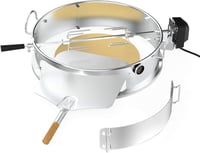 Onlyfire rozsdamentes acélból készült pizzagyűrű szett rotisszériás nyárssal Weber 57cm-es grillhez 1