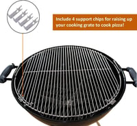 Onlyfire rozsdamentes acélból készült pizzagyűrű szett rotisszériás nyárssal Weber 57cm-es grillhez 3