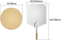 Onlyfire rozsdamentes acélból készült pizzagyűrű szett rotisszériás nyárssal Weber 57cm-es grillhez 5