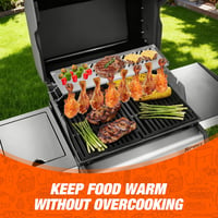 onlyfire Rozsdamentes Melegítő Rács Weber Spirit 300 Sorozathoz, 2in1 Csirkecomb Grill Állvány - 57×17×10cm 3