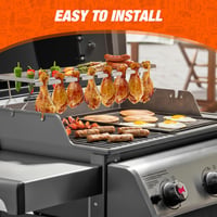 onlyfire Rozsdamentes Melegítő Rács Weber Spirit 300 Sorozathoz, 2in1 Csirkecomb Grill Állvány - 57×17×10cm 4