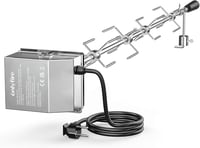 Onlyfire Univerzális Grillnyárs Készlet 120 cm - 4 Húsnyárssal és Rozsdamentes Acél Motorral, 220-240V, Forgónyárs Grillezéshez 1