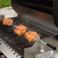Onlyfire Univerzális Grillnyárs Készlet 120 cm - 4 Húsnyárssal és Rozsdamentes Acél Motorral, 220-240V, Forgónyárs Grillezéshez 5