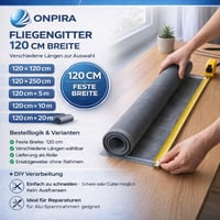 ONPIRA Sieťka proti hmyzu na okno zo sklených vlákien 120x120 cm Sivá sieťka proti hmyzu a komárom na balkón a okno priedušná ochrana proti hmyzu 2