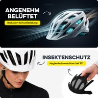 Dámska cyklistická prilba ONROAD na e-bike, 300 g, ľahká, so šiltom, sieťkou proti hmyzu a nastaviteľným otočným kolieskom, pre dospelých 6
