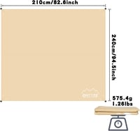 ONTYZZ vízálló sátortalp ultralight tarpaulin eyelets függőágy terítő kempingezéshez, 2.1x2.4m 2