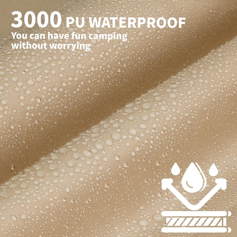 ONTYZZ vízálló sátortalp ultralight tarpaulin eyelets-sel kempinghez, 1.5x2.2m