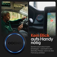 OOONO Co-Driver NO2 čierny - Upozornenia na rýchlostné radary a nebezpečné úseky - Nabíjateľný - LED displej - Kompatibilný s CarPlay a Android Auto 3
