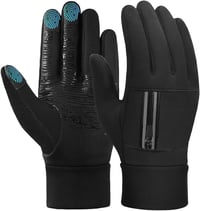 OOPOR Kerékpáros Kesztyű Férfi Érintőképernyős Téli Kesztyű Unisex Szélálló Csúszásmentes Futás Bicikli Fitness Motoros MTB 1