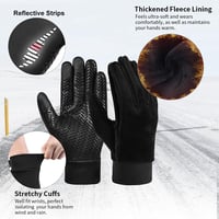 OOPOR Téli Kerékpáros Kesztyű Férfi Érintőképernyős Vízálló Szélálló Fekete Unisex Futó Kesztyű Outdoor Sport MTB Motor 4