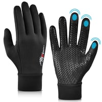 OOPOR Zimné Cyklistické Rukavice Pánske Dotykové Vodoodolné Vetruodolné Čierne Unisex Bežecké Rukavice Outdoorové Športy MTB Moto 2