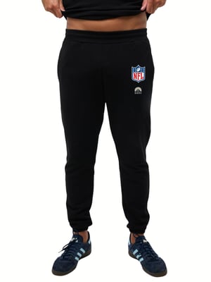 Pantaloni de trening bărbați OOSC NFL Shield – negri, mărimea XL