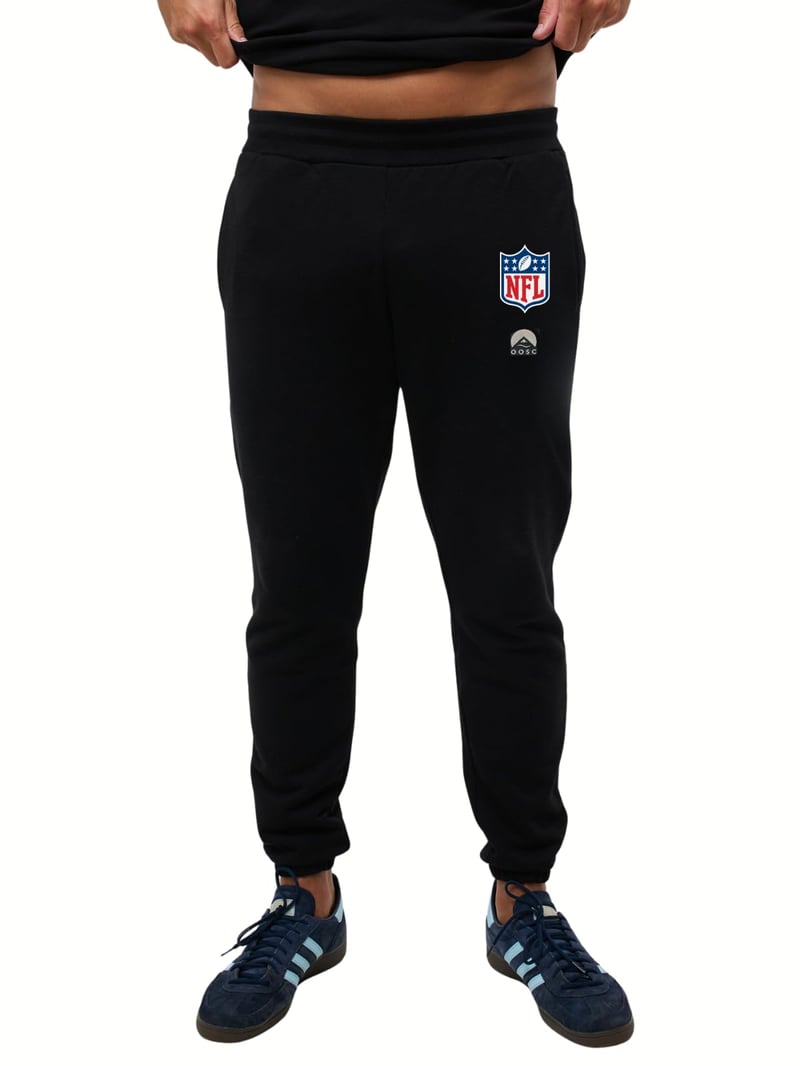 OOSC NFL Shield muška donja trenirka – crna, veličina XL