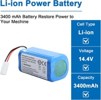 OPAHUTER Xiaomi Mijia G1 / Mi Robot csere akkumulátor 3400 mAh (H18650CH-4S1P) 2