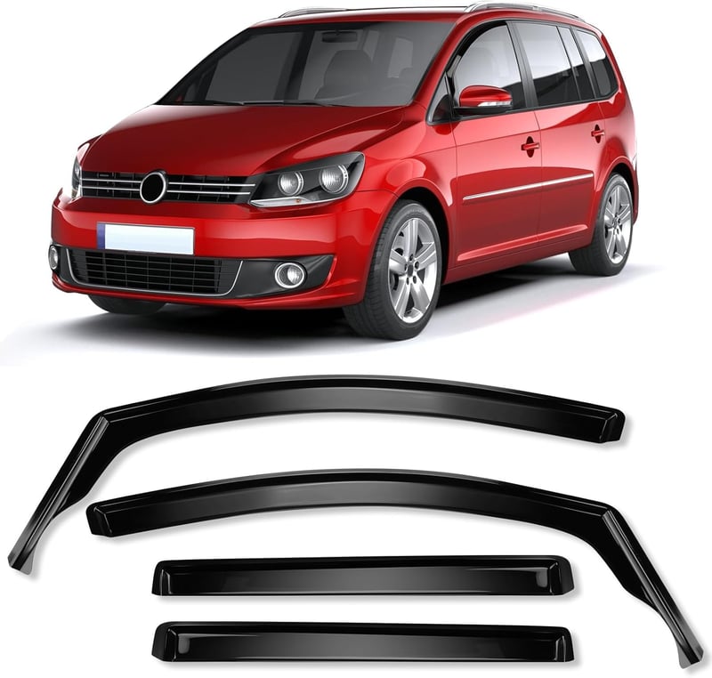 Opaltool Szélterelő VW Touran 2003-2015 Ablakhoz, 4 Darab Ragasztható Esővédő
