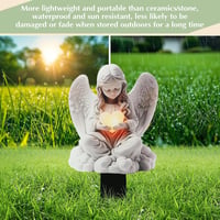 OPEIXSAYKOC Imádkozó Sírangyal Sírdísz Időjárásálló Akril Kerti Dekoráció - Angel. 7