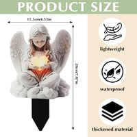 OPEIXSAYKOC Imádkozó Sírangyal Sírdísz Időjárásálló Akril Kerti Dekoráció - Angel. 2