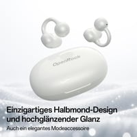 OpenRock E Open-Ear Bluetooth 6.0 slúchadlá – Bezdrôtové clip-on slúchadlá – 4g ľahké – Silné basy – 28h batéria – IPX4 vodeodolné – Čistota hovorov AI – Aplikácia 9