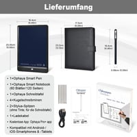 Ophayapen 3 v 1 inteligentná sada pera – s bodovým zápisníkom a LCD písacou tabuľkou, prevod rukopisu na text (OCR), nahrávanie zvuku, Bluetooth 5.0, bez predplatného 6
