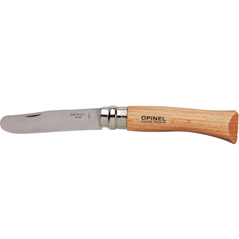 Detský zatvárací nôž Opinel N°07 - sivý, 10 cm - bezpečný detský nôž