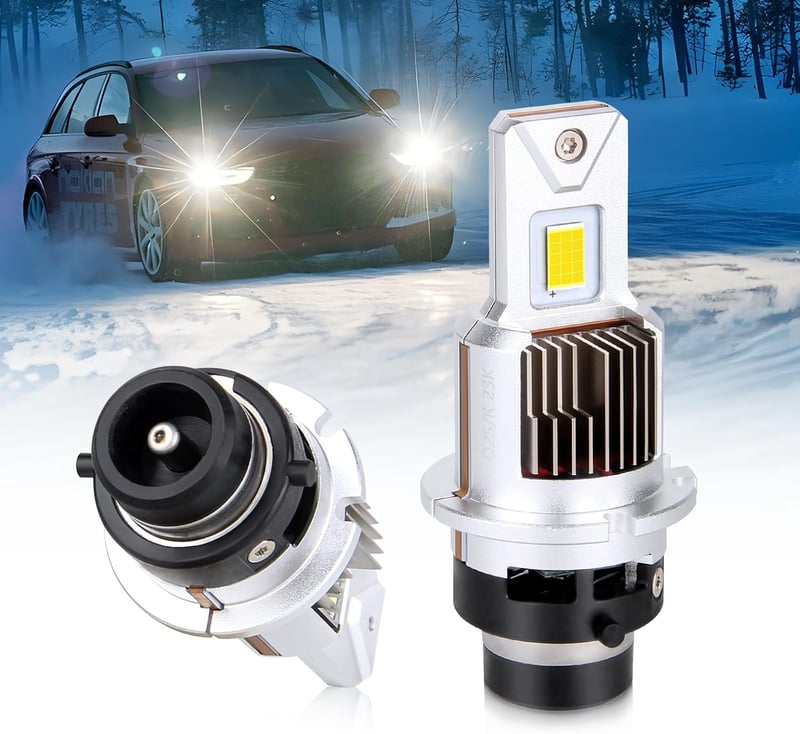 OPP ULITE D2S LED fényszóró izzó 6000K 9000LM 1:1 HID csere Plug and Play ballaszt kompatibilis 2 db