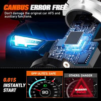 OPP ULITE D2S LED fényszóró izzó 6000K 9000LM 1:1 HID csere Plug and Play ballaszt kompatibilis 2 db 4