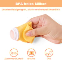 Sada 4 silikónových cestovných fliaš, 100 ml plniteľná cestovná súprava fliaš 3