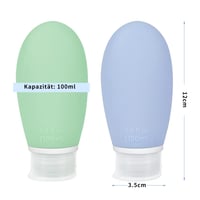 Opret silikónová cestovná sada fľaštičiek, 4 ks, 100 ml, nepriepustné, bez BPA, opakovane plniteľné, na šampón a kozmetiku 2