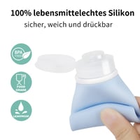Opret silikónová cestovná sada fľaštičiek, 4 ks, 100 ml, nepriepustné, bez BPA, opakovane plniteľné, na šampón a kozmetiku 3