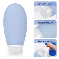 Súprava cestovných fliaš Opret 100 ml, modrá, sada cestovných fľaštičiek na kozmetiku 4