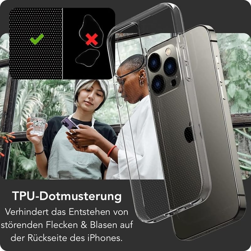 Oprimio iPhone 16 Pro Kristálytiszta Szilikon Tok, Ultra Vékony, Átlátszó Mobiltelefon Védelem