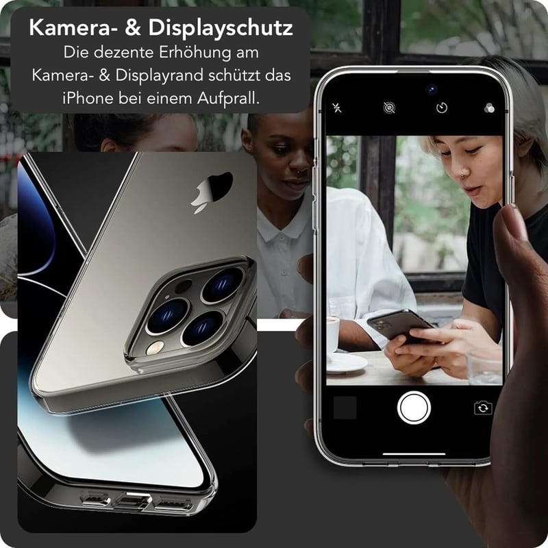 Oprimio iPhone 16 Pro Kristálytiszta Szilikon Tok, Ultra Vékony, Átlátszó Mobiltelefon Védelem