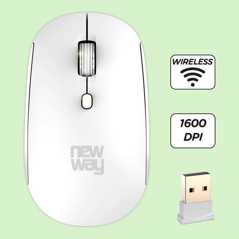 OPTIMUM WAY Wireless Billentyűzet Egér Pad Szett 2.4GHz USB Fehér