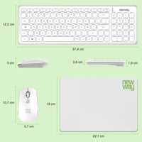 OPTIMUM WAY Wireless Billentyűzet Egér Pad Szett 2.4GHz USB Fehér 7