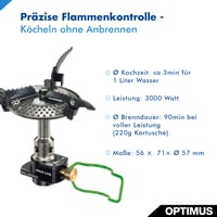 Plynový varič Optimus CRUX Lite 8019259 - Ľahký turistický varič na kempovanie 3