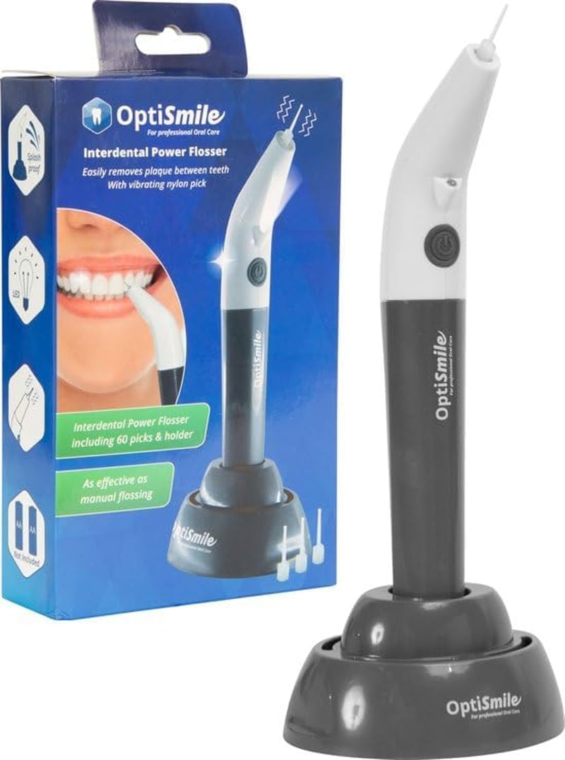 OptiSmile Interdental Power Flosser Automata Fogápoló 60 Nylon Fejjel