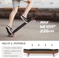 Opurtdor 118 cm Longboard Cruiser Skateboard Maple Fa Kezdőknek Felnőtteknek 2
