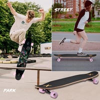 Opurtdor 118 cm Longboard Cruiser Skateboard Maple Fa Kezdőknek Felnőtteknek 7