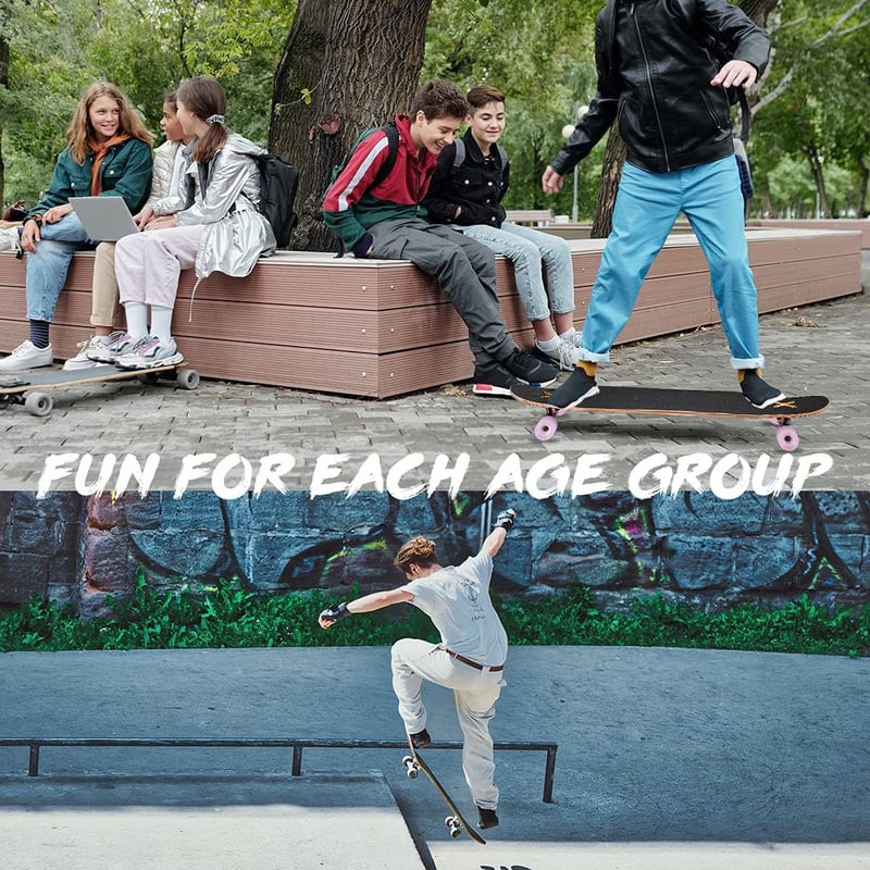 Opurtdor 118 cm Longboard Cruiser Skateboard Maple Fa Kezdőknek Felnőtteknek