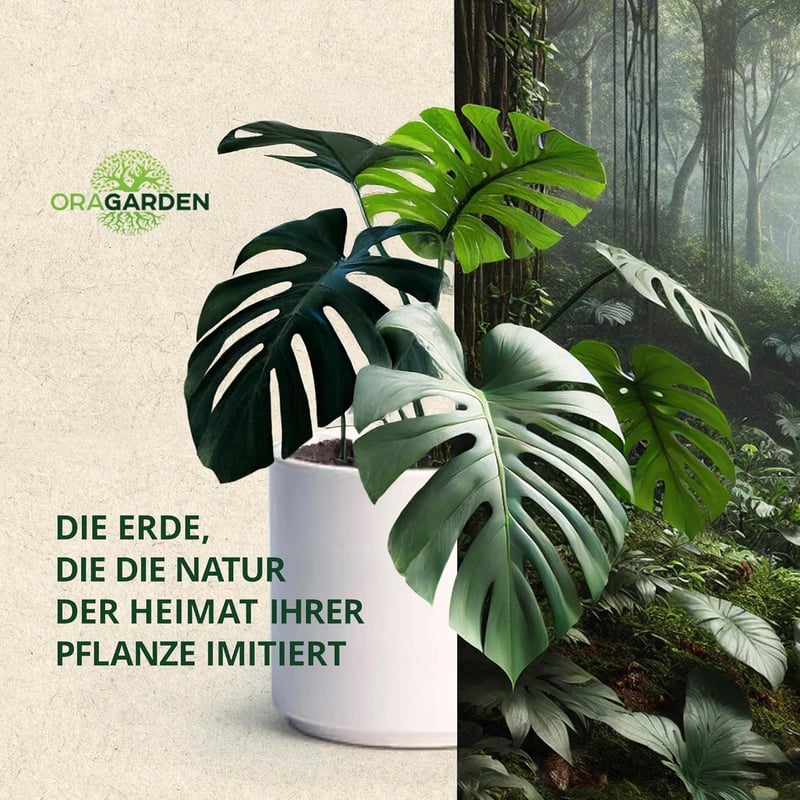 ORAGARDEN Monstera Talaj 1L - Beltéri Növények és Kertészeti Föld 5 Komponensű Potting Soil