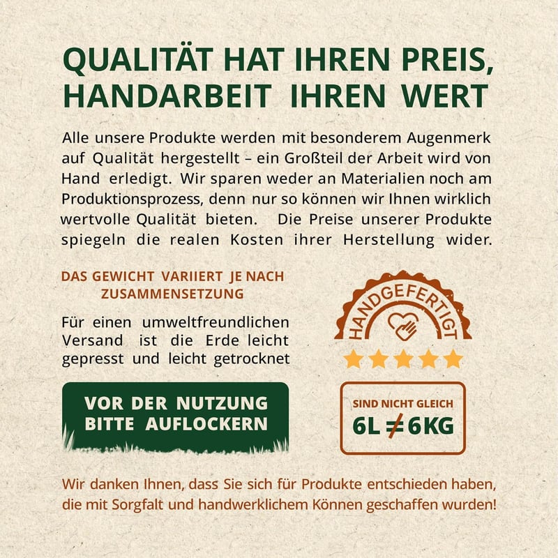 ORAGARDEN Monstera Talaj 6L - Beltéri Növények és Kertészeti Föld, 5 Komponensű Potting Soil