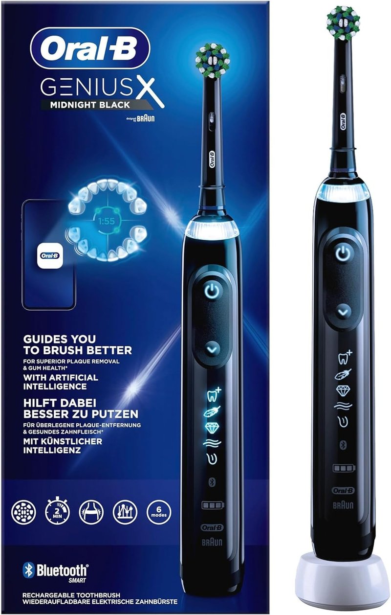 Oral-B Genius X elektromos fogkefe, 6 tisztítási móddal - fekete