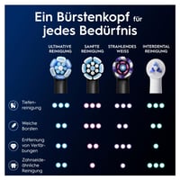 Set 8 Rezerve Periuță de Dinți Oral-B iO Radiant White Negru - Capete de Schimb pentru Periuță Electrică 10