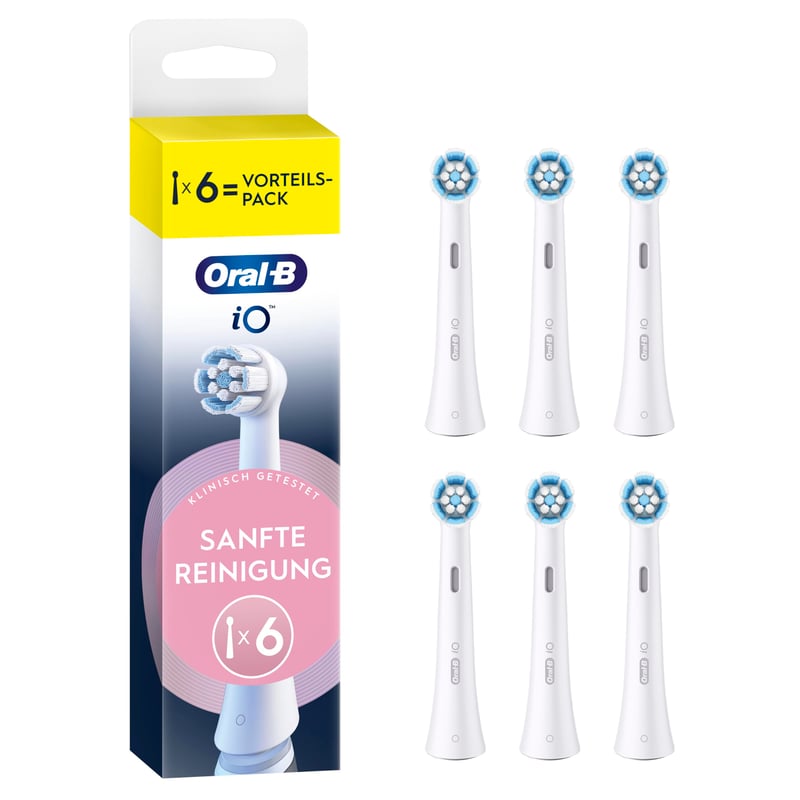 Náhradná hlavica na elektrickú zubnú kefku Oral-B iO Gentle Care biela, 6 ks