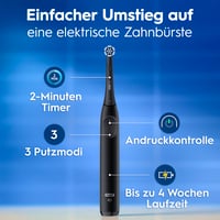 Električna četkica za zube Oral-B iO Series 2, 1 zamjenska glava, 3 načina rada, putna torbica, crna boja, Braun dizajn 5